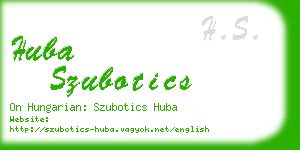 huba szubotics business card
